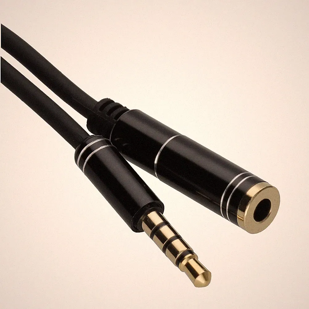 0.5m 50cm Pro 4 Stange Trrs Metall 3.5mm Stecker Kopfhörer / Verlängerungskabel