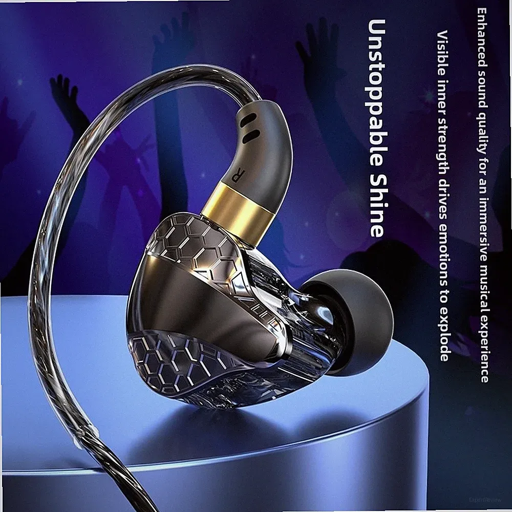 1,2m TPE Kabel In Ear Kopfhörer mit Bass Boost für Sport Musik und Anrufe