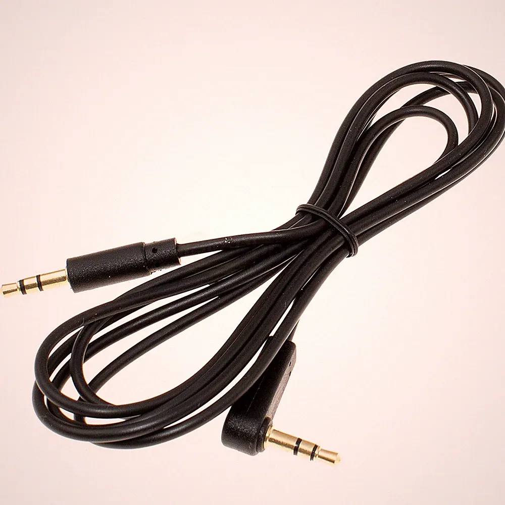 1,5m Winkel AUX-Audiokabel Stereo 3,5mm für Bowers Wilkins PX5 On-Ear Kopfhörer