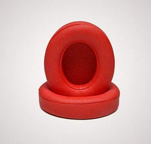 1 Paar Ersatz Ohrpolster FÜR Beats by Dr. Dre Solo 2.0/3.0 Ear Pads Leder ROT