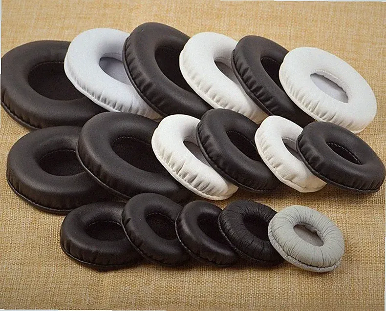 1 Paar Ersatz-Ohrpolster für On-Ear-Kopfhörer 45-110 mm Schwarz/Weiß Neu