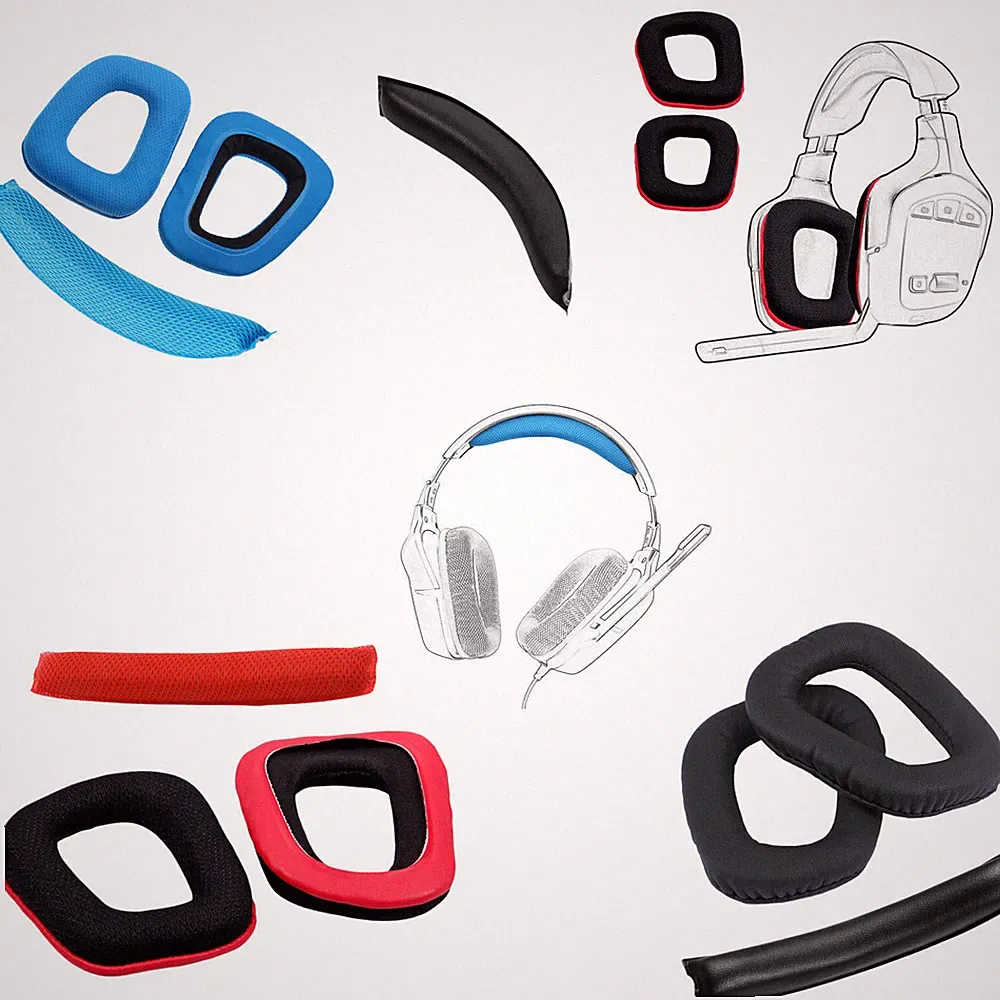 1 Paar Ohrpolster Kopfhörer Stirnband Schwamm Pad Kopfhörer für Logitech G35 930