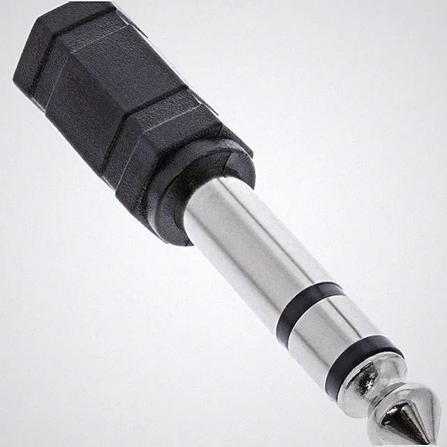 1 x Audio Adapter 6,3mm Klinke Stecker an 3,5mm Klinke Buchse Stereo Schwaz IY