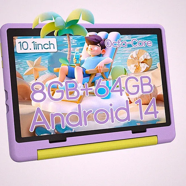 10,1 Zoll Android 14 Kinder Octa Core 8GB+64GB 1280 x 800 IPS Wi-Fi 6G Tablet