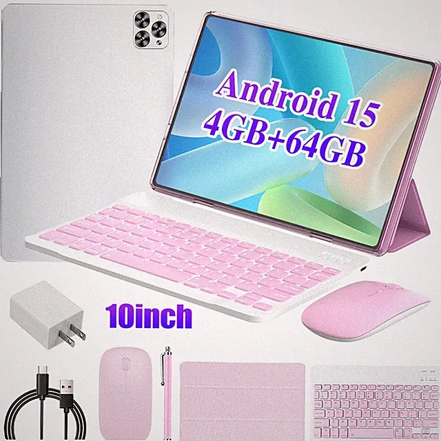 10" Dual Kamera Android Tablet 4GB+64GB Quad-Core PC Tablet Kinder Touch WiFi