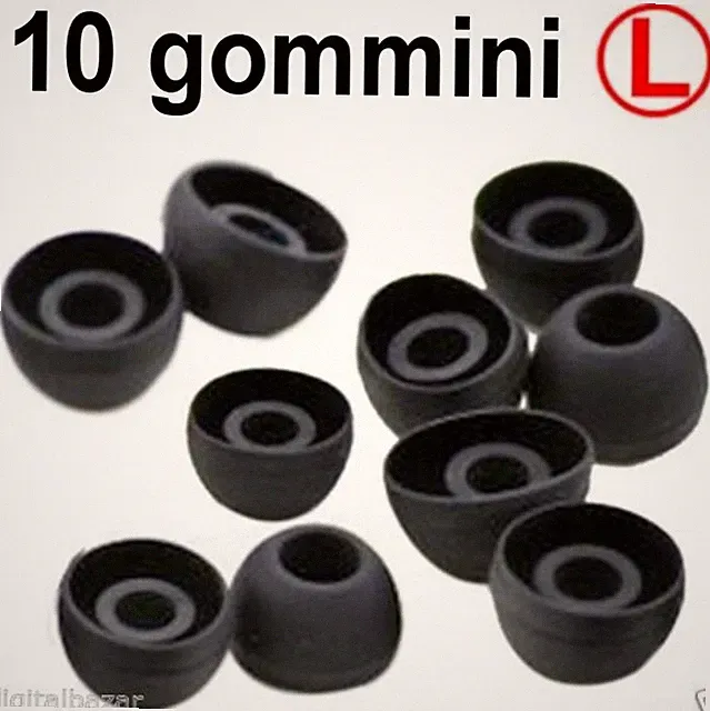 10 ERSATZGUMMIS KOPFHÖRER BLUETOOTH KOPFHÖRER KOPFHÖRER SCHWARZ GRÖSSE L