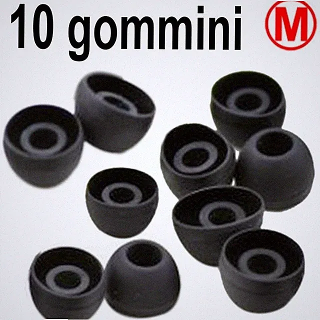 10 ERSATZGUMMIS KOPFHÖRER BLUETOOTH KOPFHÖRER KOPFHÖRER SCHWARZ GRÖSSE M