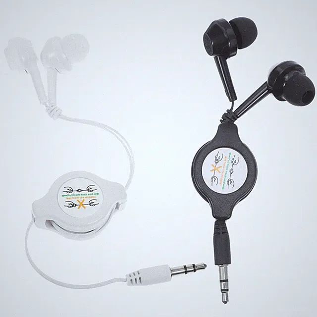10 Stück einziehbare, kabelgebundene In-Ear-Kopfhörer, 10,7–78 cm verstellbare