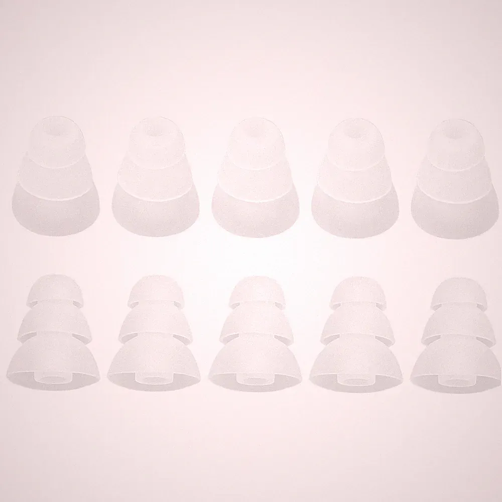 10 Stück Klar weiche Silikon In-Ohr Kopfhörer Ohrstöpsel Knospe Tipps Pads Ca