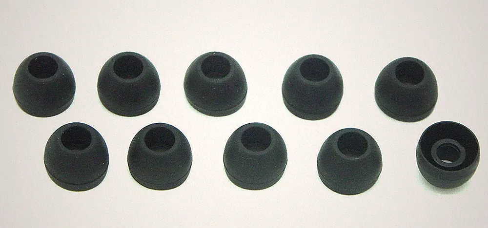 10 X in Ear Ohrstöpsel Stöbsel Silicon Gummi Universal f Headset Kopfhörer Gr. S