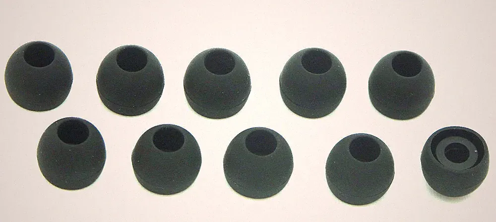 10 X in Ear Stöbsel Ohrstöpsel Silicon Gummi Universal f Kopfhörer Headset Gr. M