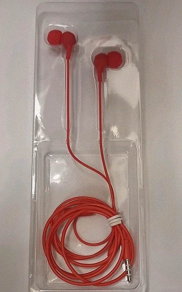 111dB Headset Kopfhörer In-Ear-Kopfhörer Extra Bass Mikrofon 3,5mm Stereo Rot