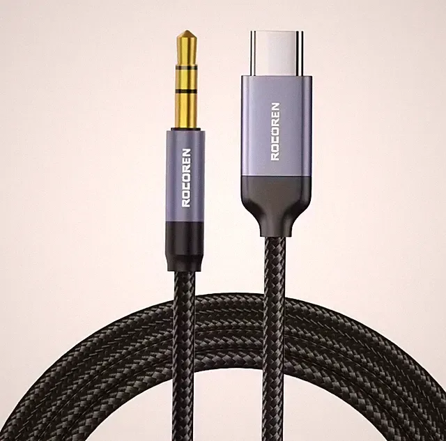 ✅ 1x Audioadapter USB-C auf 3.5mm Stecker 50cm Kopfhörer Verstärker iPhone AUX ✅