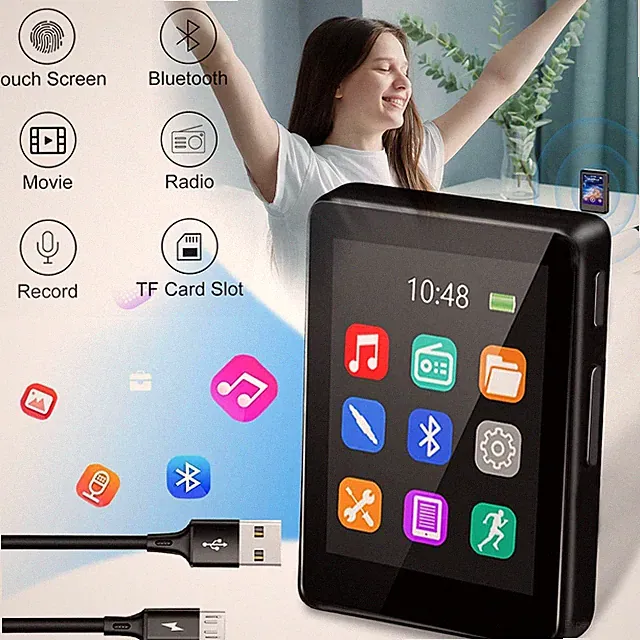 2.4'' Bluetooth MP3 Player MP4 Musik Spieler Tragbarer Media FM Radio Audio
