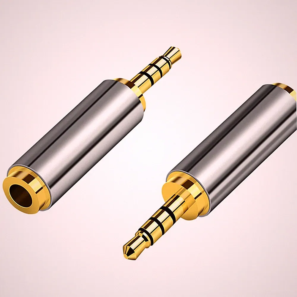 2,5mm auf 3,5mm Klinke Adapter für Kopfhörer und MP3 Player Gold , Stereo