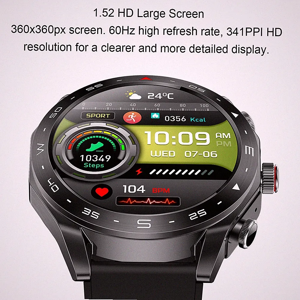 2-in-1 Smartwatch: Wasserdicht Mit Wettervorhersage Timer Wecker Bewegungse P2Q2