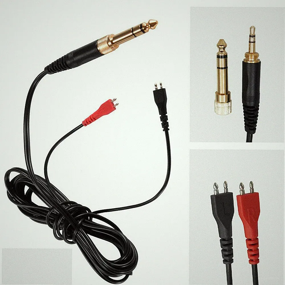 2 m Audio Anschlusskabel für Sennheiser HD25, HD25-II, HD25 Plus, HD25 Light...