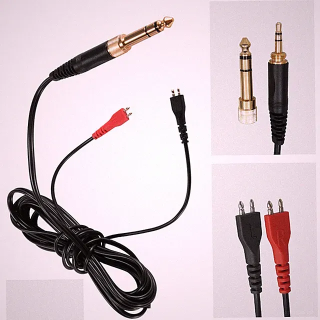 2 m Audio Anschlusskabel für Sennheiser HD25, HD25-II, HD25 Plus, HD25 Light...