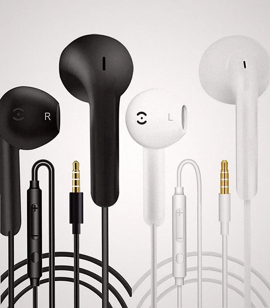 2 Pack kopfhörer mit Kabel in Ear kopfhörer Kabel Ohrhörer mit Mikrofon und La