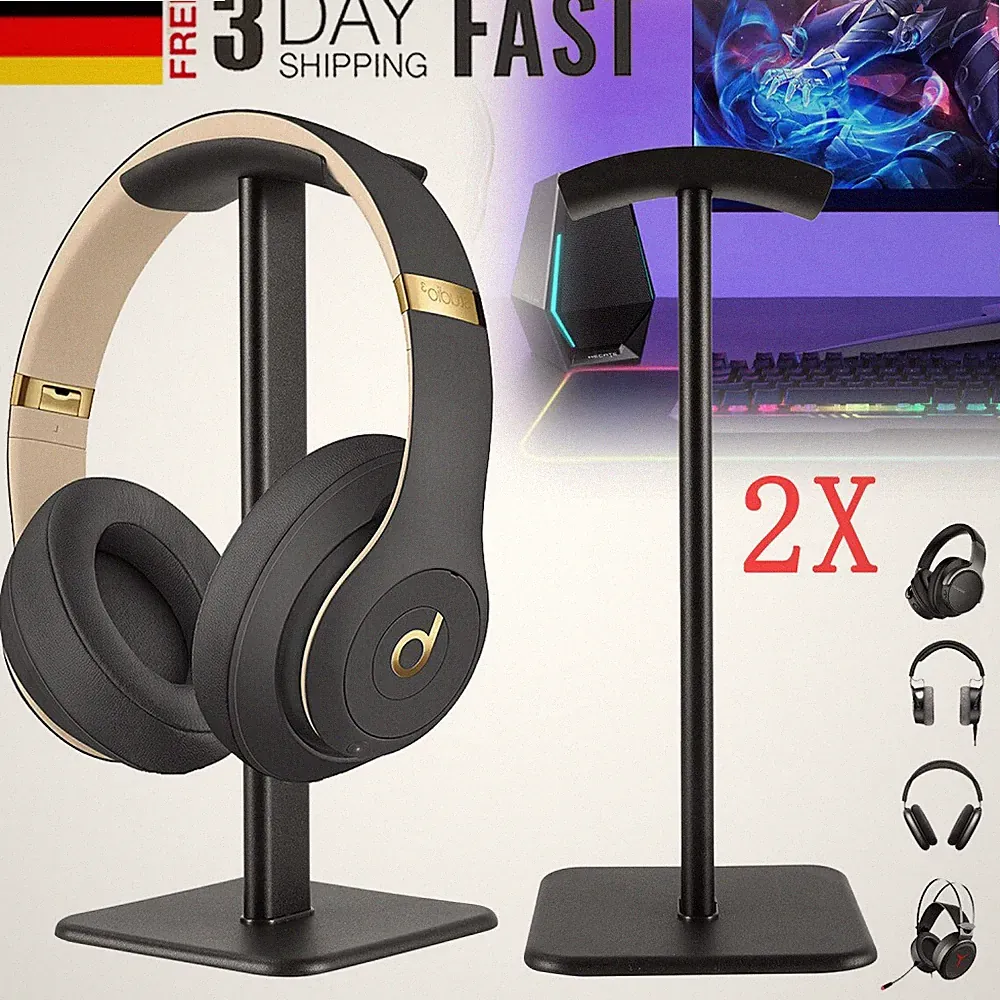 2 Stk Kopfhörer Halterung Headset Halter Kopfhörer Ständer Aufsteller Aufhänger