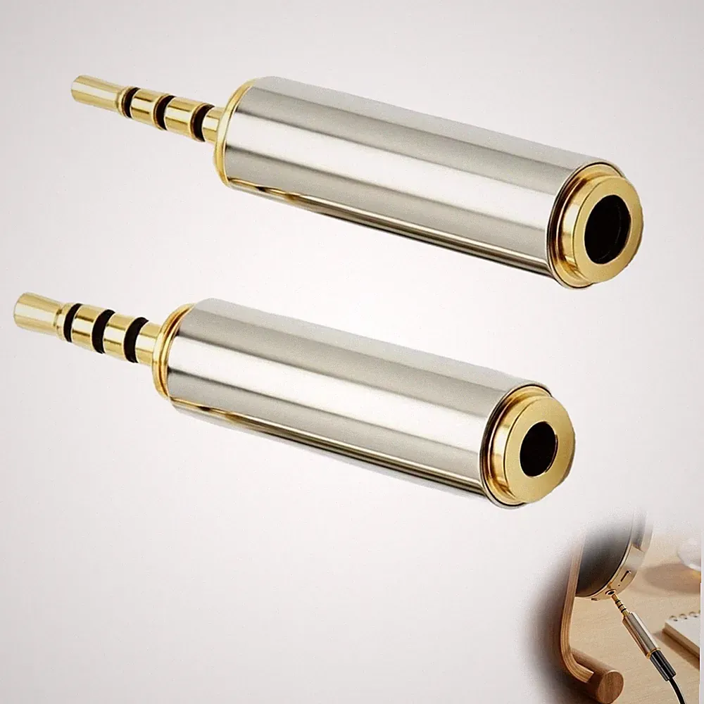 2 Stück Klinke Adapter, 2.5mm Klinke auf 3.5 mm Adapter, Kopfhörerkabel 3.5mm