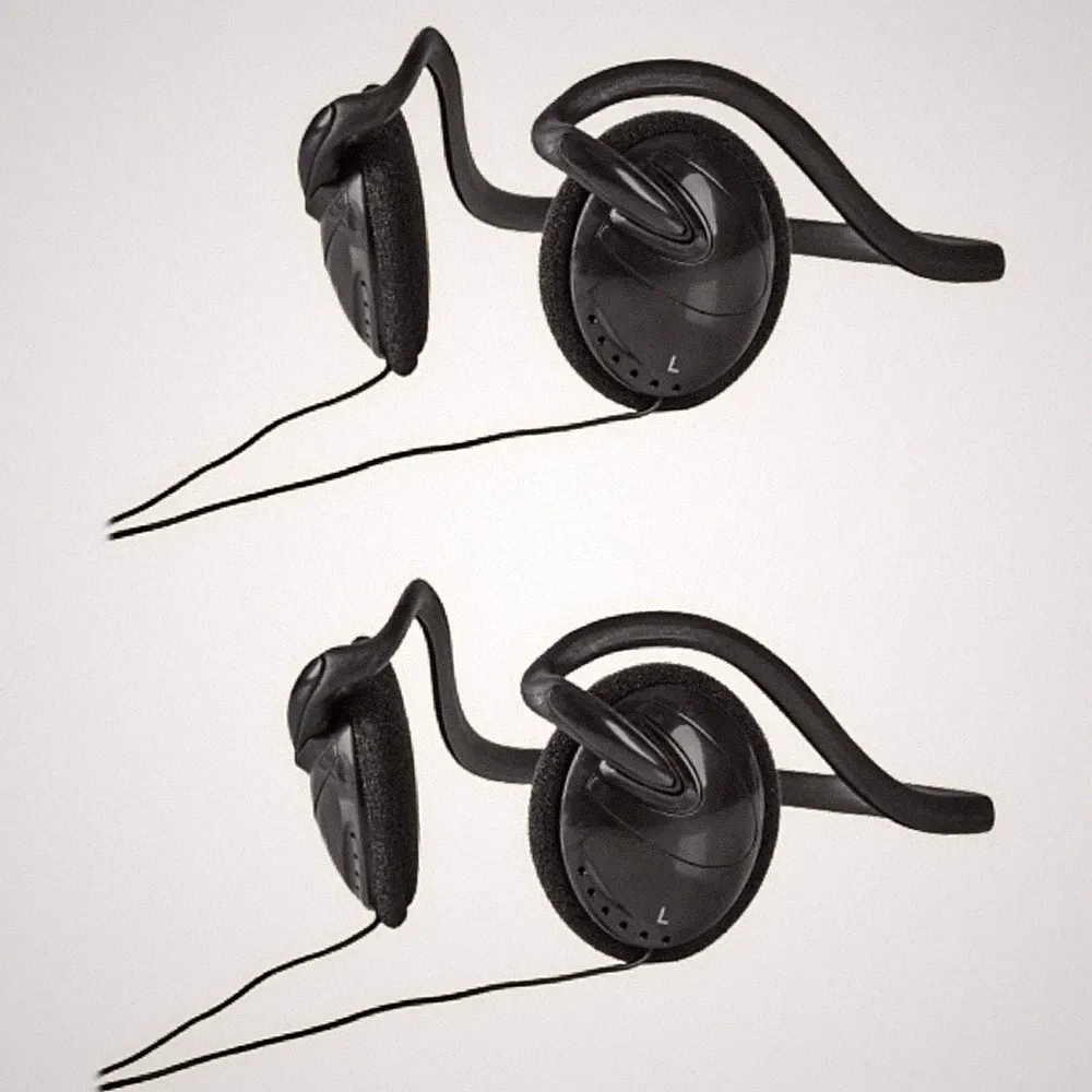 2 Stück Kopfhörer Nackenbügel Neckband Stereo Kopfbügel Headphones 3,5mm Klinke