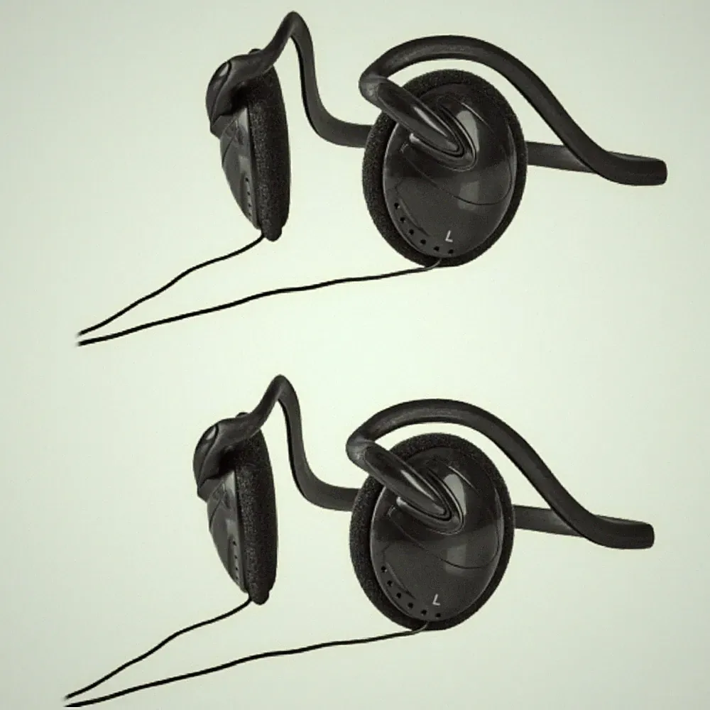 2 Stück Kopfhörer Nackenbügel Neckband Stereo Kopfbügel Headphones 3,5mm Klinke