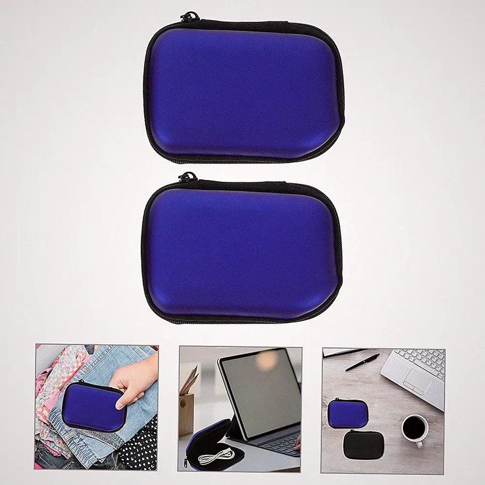 2 Stück Kopfhörer-Organizer-Etui, Reise-Kopfhörer-Aufbewahrungsbeutel, kleine