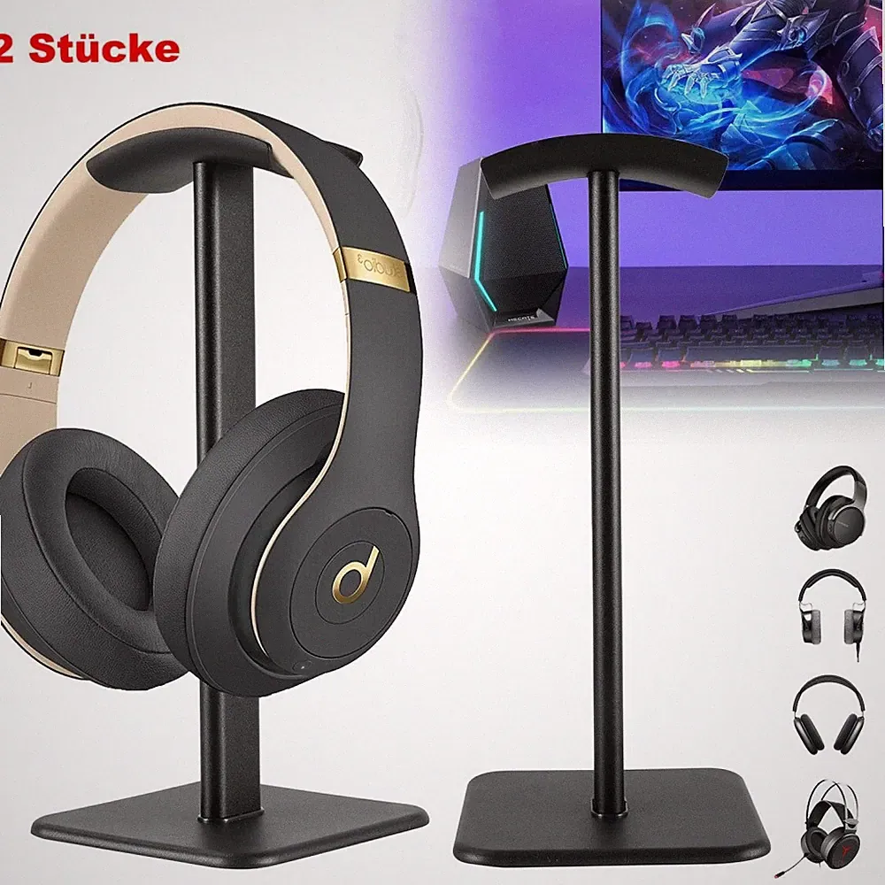 2 Stück Kopfhörer Ständer Headset Halterung Headset Ständer Kopfhörer Halter