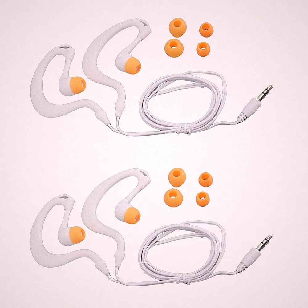 2 Stück Schwimmen Kopfhörer IP68 Wasserdicht 3 5mm Ohrbügel Headphone Für Sport