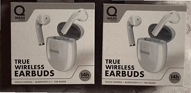 2 x Bluetooth Ohrhörer Ohrhörer QWARE Bluetooth 5.1 True Wireless NEU