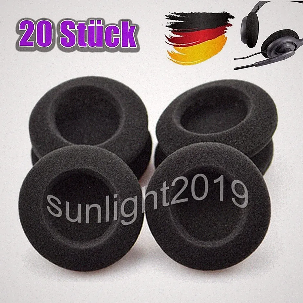 20 x Ersatz Ohrpolster Schaumstoff Kissen Kopfhörer 45mm 50mm 55mm Durchmesser