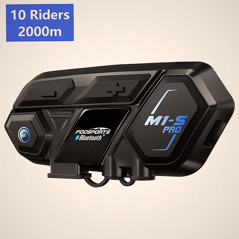 2000m M1-S Pro Intercom Motorrad Headset Helm Gegensprechanlage Bluetooth 5.4 DE