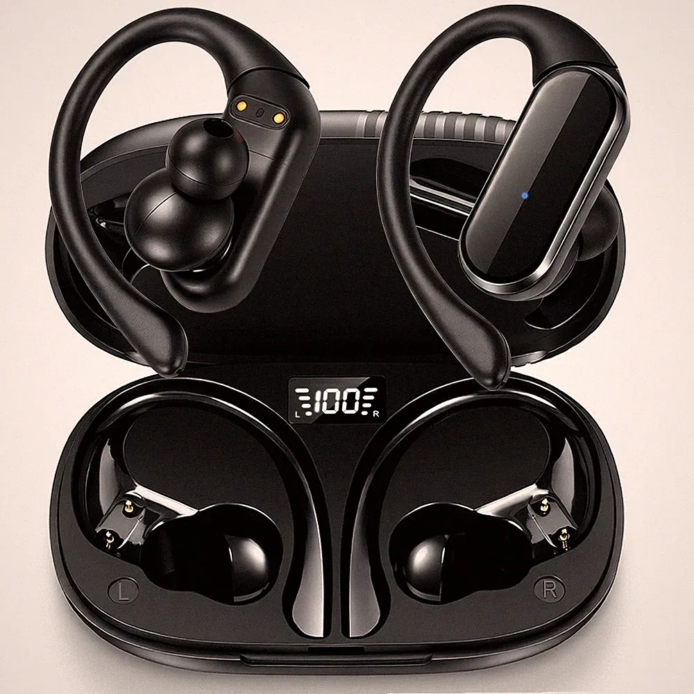 2025 Bluetooth 5.3 Kopfhörer Sport, Kopfhörer Kabellos Bluetooth NoiseCancelling
