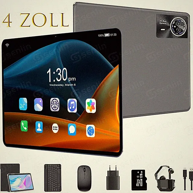2025 Tab Gaming Android14 Tablet 24GB RAM 256GB 14Zoll Tablet SIM2 LTE 5G Tablet