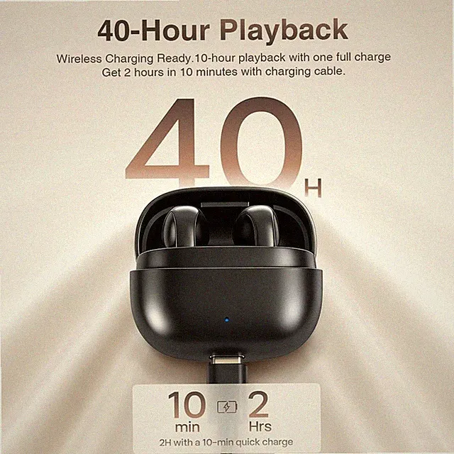 2026 Bluetooth 6.0 Kopfhörer mit EAC-Ohrhörer mit AI-ANC,TWS Hi-Fi Touch Headset