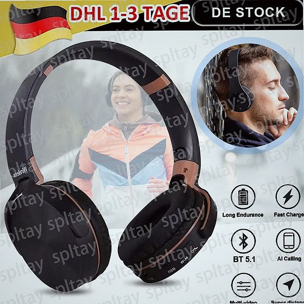 2026 Bluetooth Kopfhörer Kabellos HiFi Stereo TV Headset Over Ear für Handy MP3