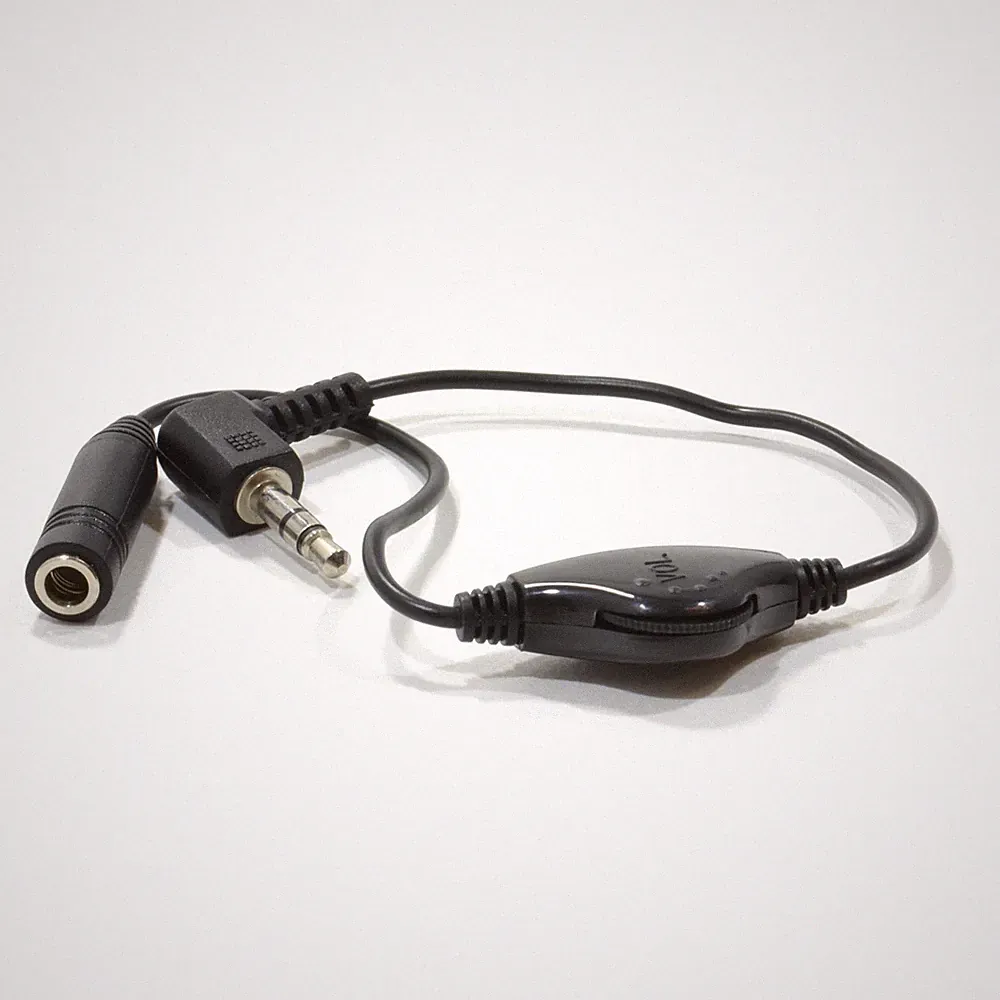 25cm 3.5mm Kopfhörer Lautstärkeregler für Audio Anschluss Rechtwinklig Aux PC