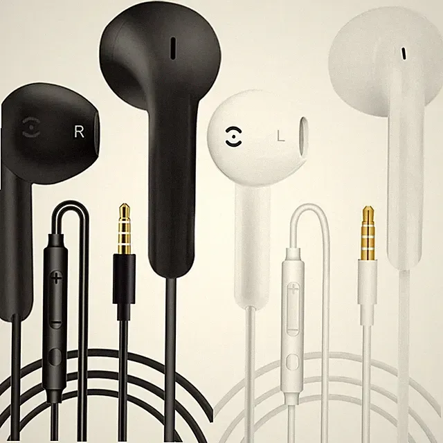 2er Pack Kopfhörer mit Kabel In Ear Kopfhörer Kabel Ohrhörer mit Mikrofon