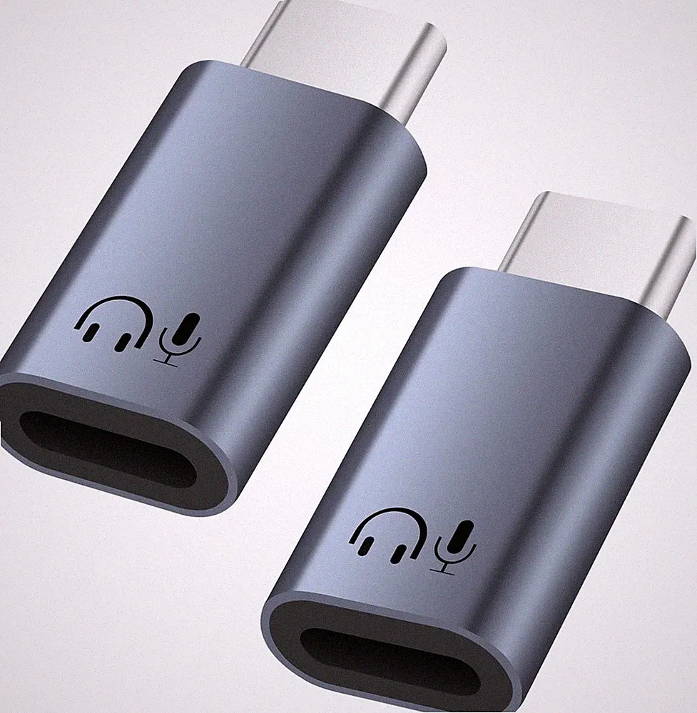 2er-Set Lightning auf USB-C Audioadapter für Kopfhörer – Musik & Anrufsteuerung
