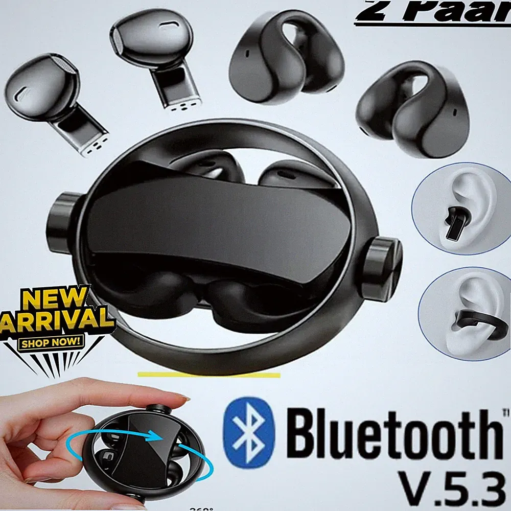 2in1 Bluetooth 5.5 TWS Kopfhörer 4 Ohrhörer Dual Connection ENC Wireless