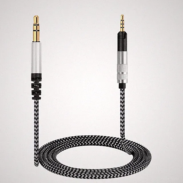 2m Ersatz Audio Nylon Anschlusskabel Sennheiser HD559 HD569 HD589 HD599...