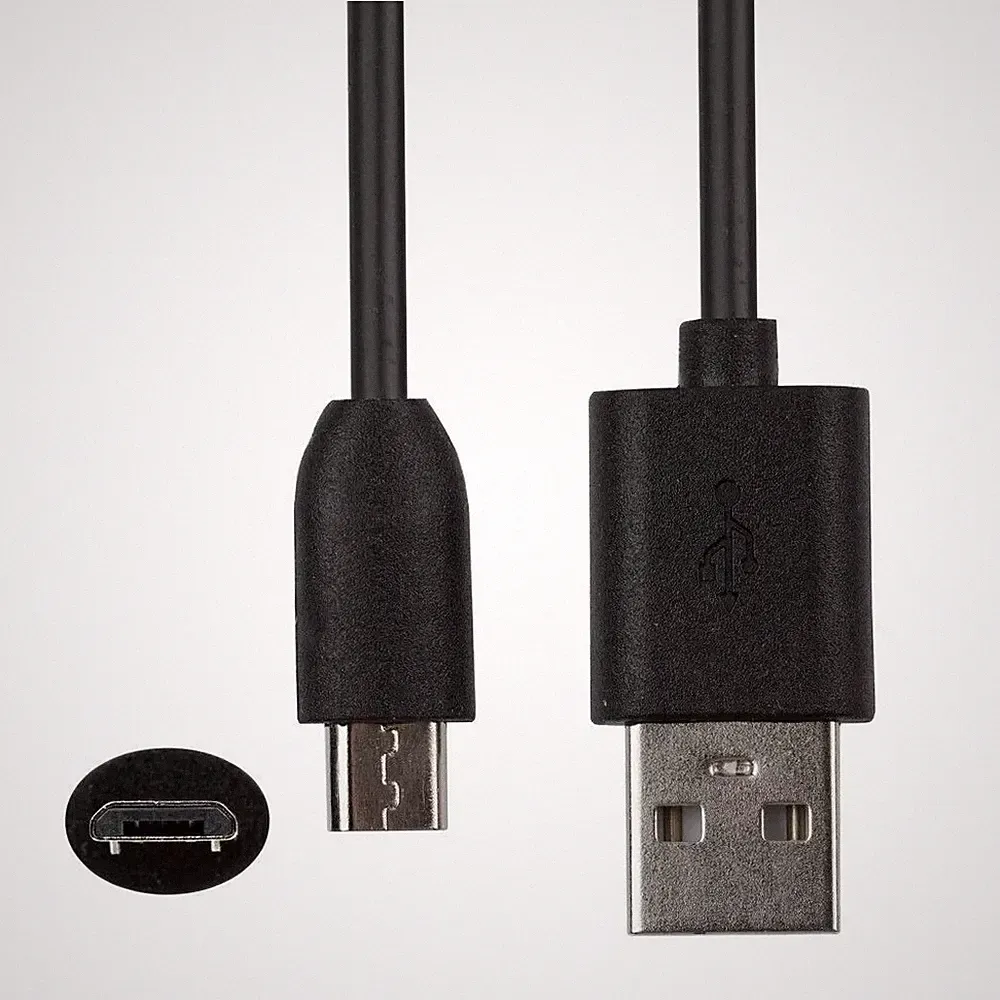 2m USB Schwarz Ladekabel für Bose SoundLink On-Ear Bluetooth Kopfhörer