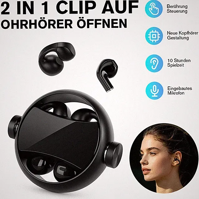 2Paar Kabellos Sport Bluetooth Kopfhörer,in Ear Kopfhörer Bluetooth 6.0Kopfhörer
