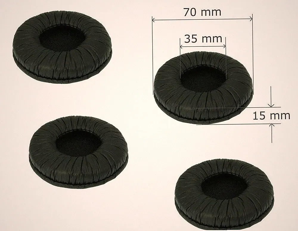 2x/4x Ohrpolster 70mm für On-Ear-Kopfhörer, Durchmesser zwischen ca. 65-73mm FR