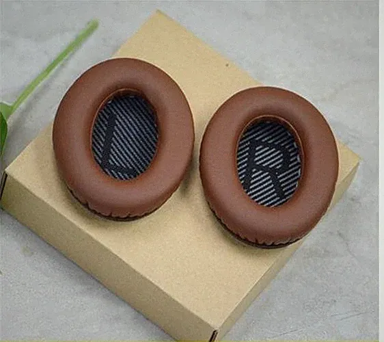 2X Ersatz OHRPOLSTER für Bose QuietComfort 35 QC35 wireless II Kunstleder coffee