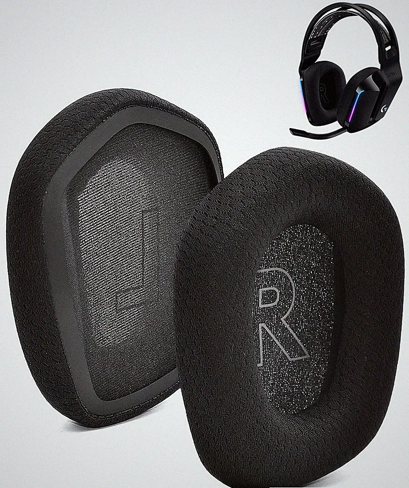 2x Ersatz OHRPOLSTER für Logitech G733 G335 G535 Schwarz Kopfhörer