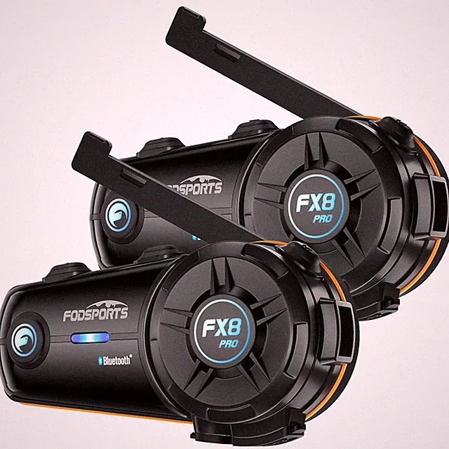 2X FX8 PRO Motorrad Helm Intercom Bluetooth Headset Ambient Mode Musik teilen