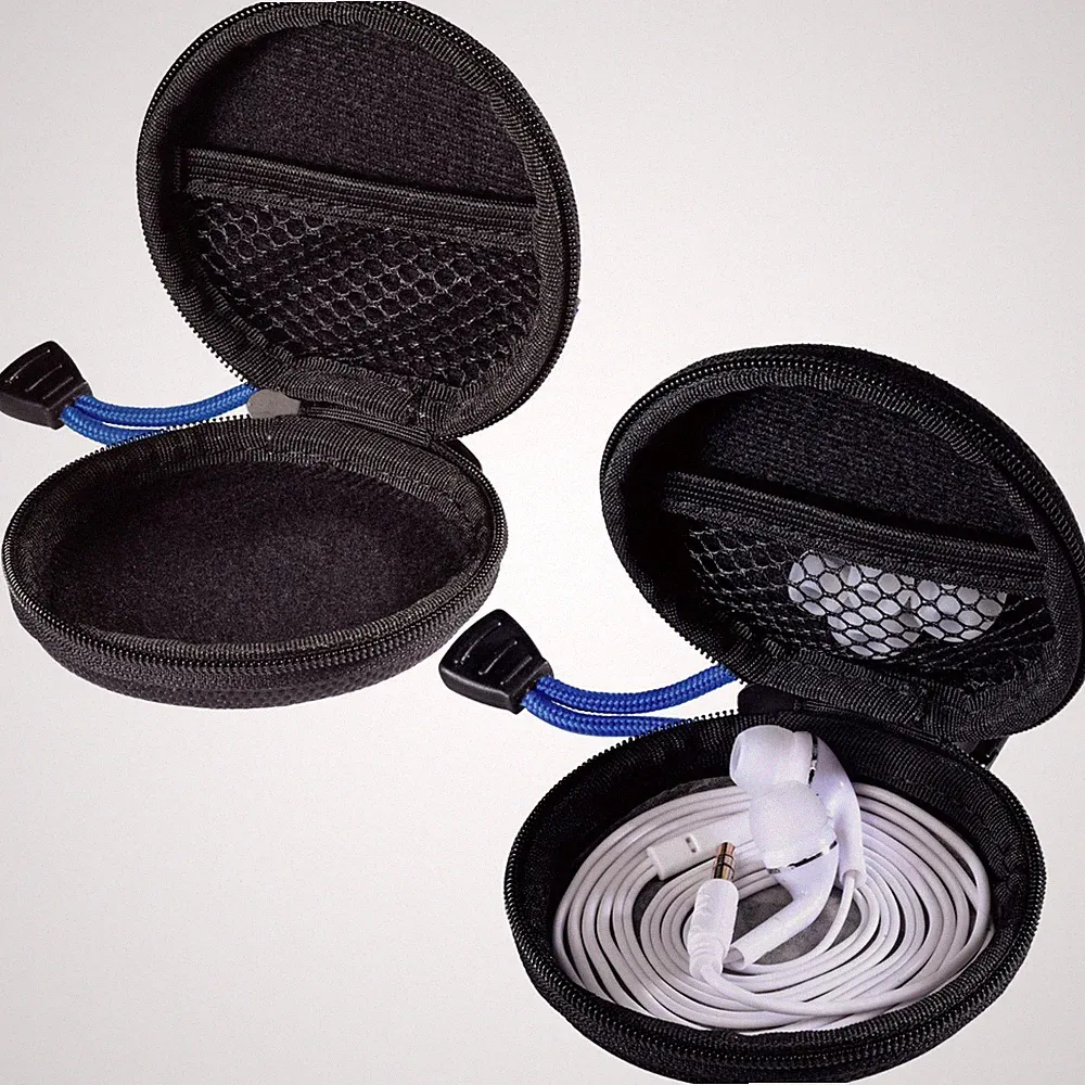 2x Hama Kopfhörer Tasche Case In-Ear Headset Schutz-Hülle Hardcase Aufbewahrung