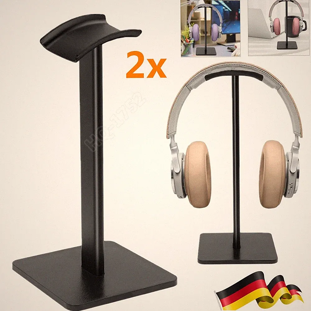 2x Kopfhörerhalter Halterung Halter Gaming Headset Kopfhörer Ständer Aufhänger